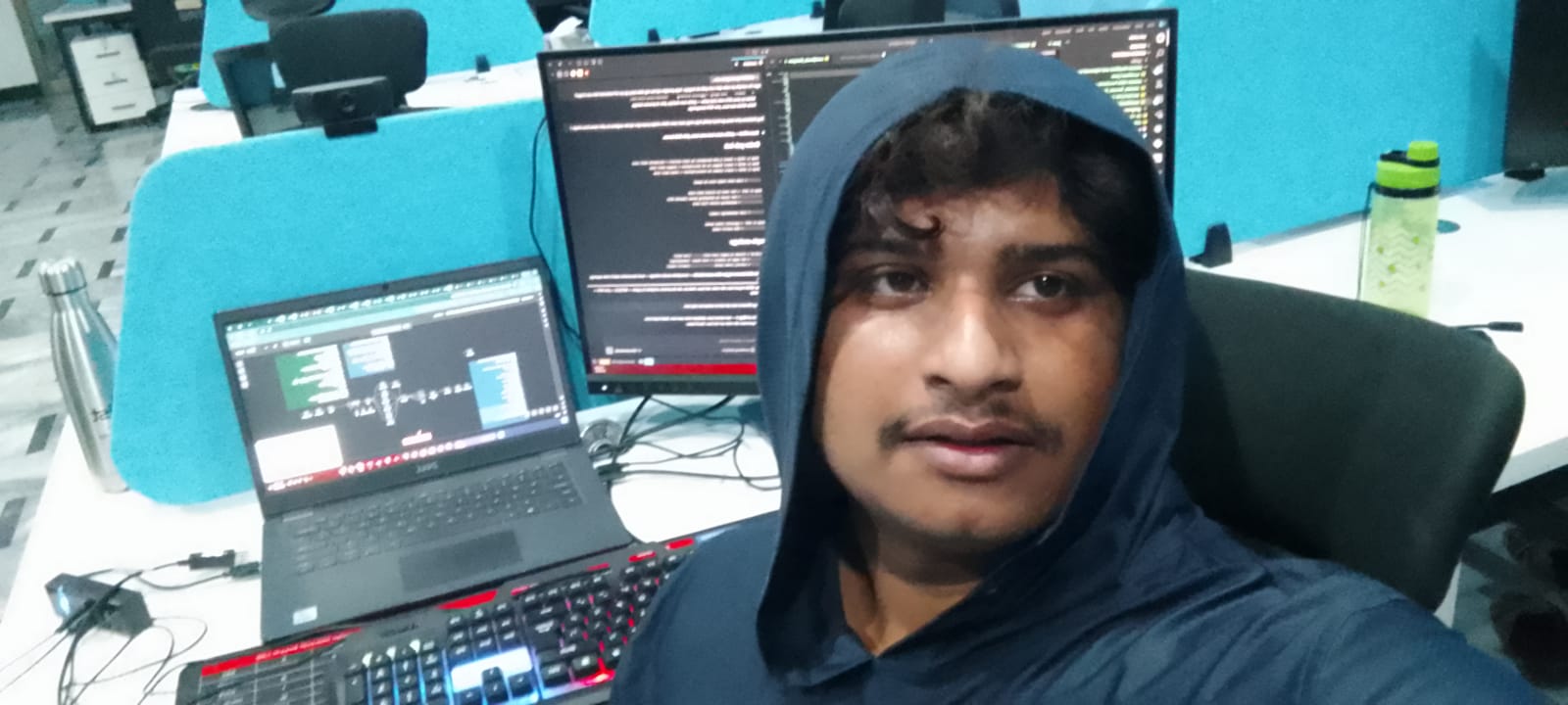 Tanveer Hussain at the workstation